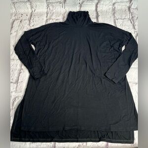 Eileen Fisher black turtleneck quarter sleeve size PP